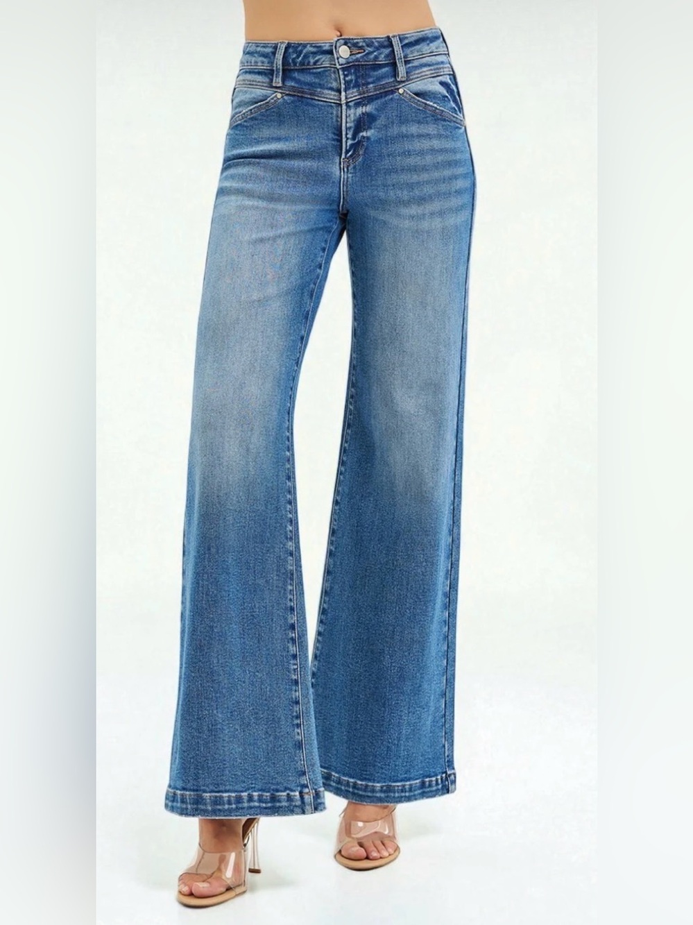 NWT Risen Heart Pocket Wide Leg Jeans - Picture 4 of 7